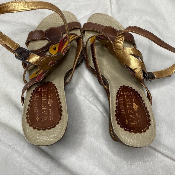 L'Artiste by Spring Step Ronella Multi Strap Leather Wedge Sandals - Picture 16 of 16
